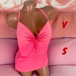 Victoria’s Secret l VS l Bikini, Tank-ini, Bathing Suit Top l Coral l 38D l EUC
